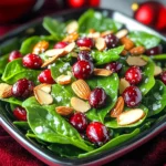 Delicious Christmas Cranberry Spinach Salad