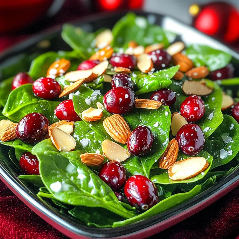 Delicious Christmas Cranberry Spinach Salad