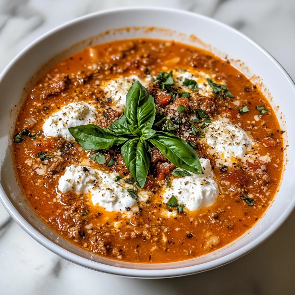 Keto Lasagna Soup Recipe