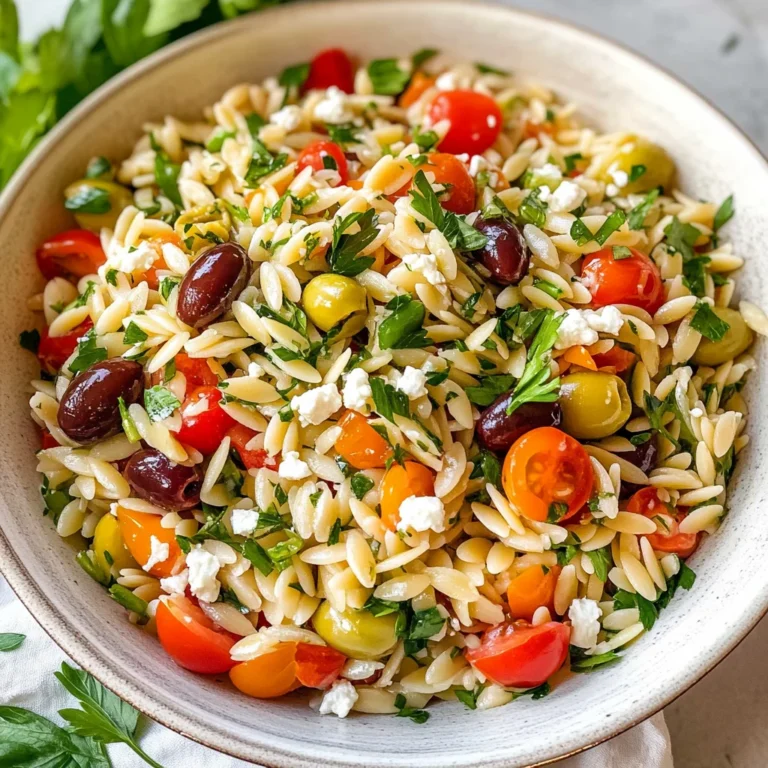 Light Orzo Olive Salad