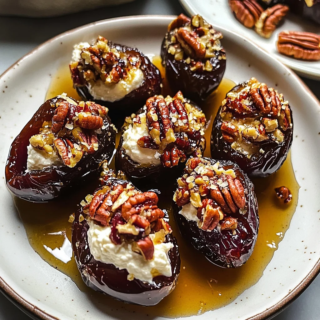 Mascarpone Stuffed Dates with Maple Drizzle