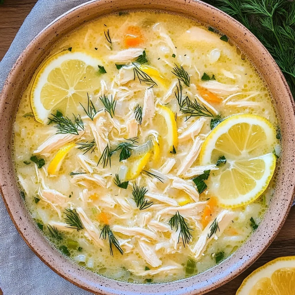 Mediterranean Lemon Chicken Soup: A Creamy, Comforting Bowl of Sunshine