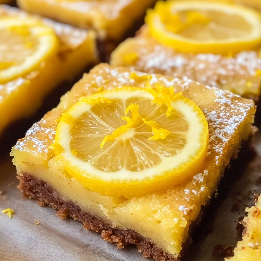 One Bowl Lemon Brownies