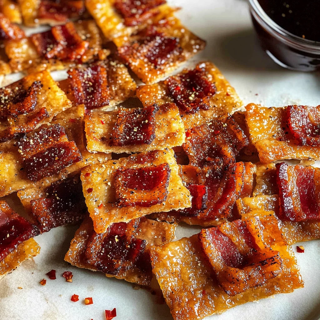 Parmesan Candied Bacon Crackers