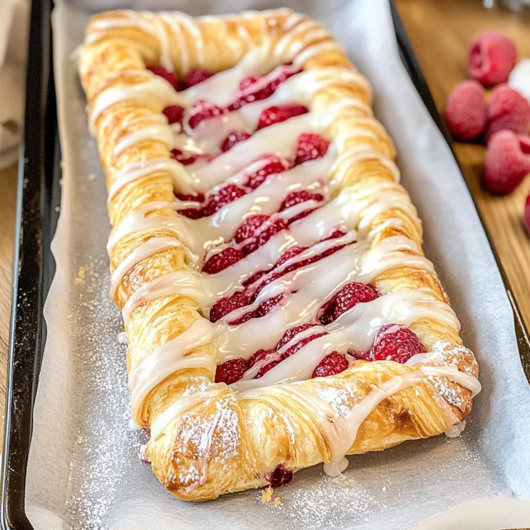 Raspberry-Cream Cheese Holiday Crescent Danish