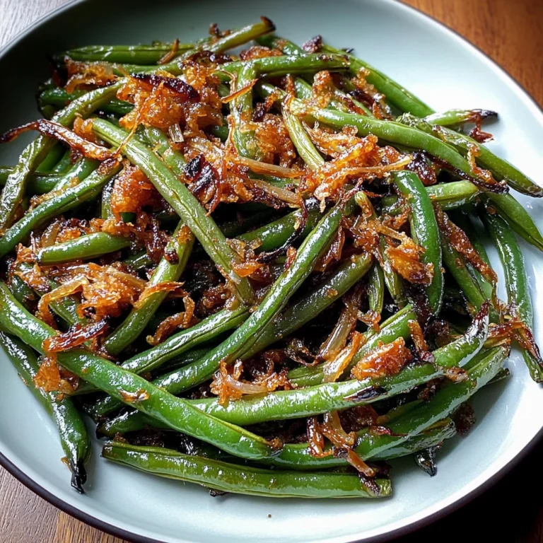 Roasted Green Beans with Caramelized Shallots