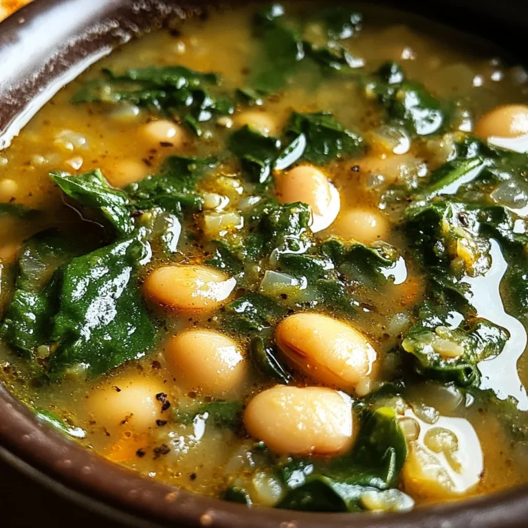 Spinach, Lentil, and Butter Bean Soup