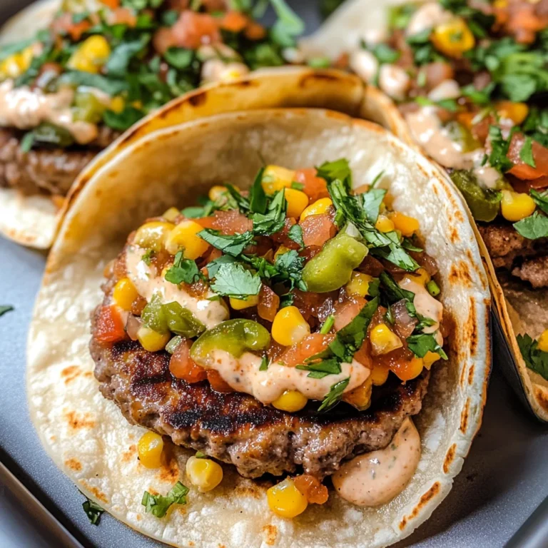 Street Corn Smash Burger Tacos