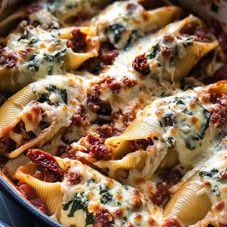 Sun-Dried Tomato and Ricotta Stuffed Shells