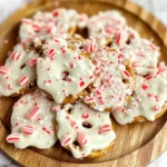 White Chocolate Peppermint Pretzel Crisps
