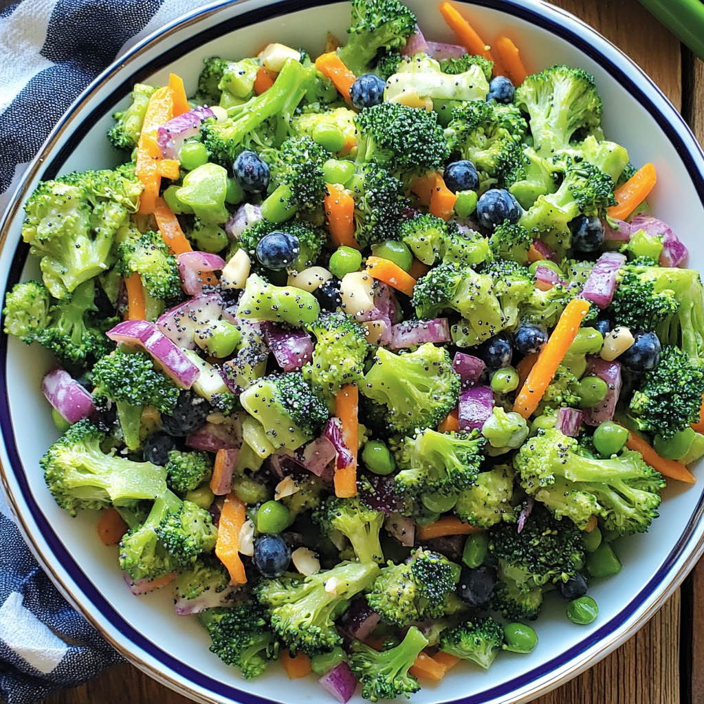 Skinny Broccoli Salad with a Poppy Seed Dressing