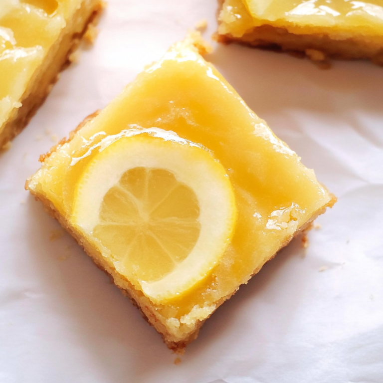 Lemon Curd Blondie Bars