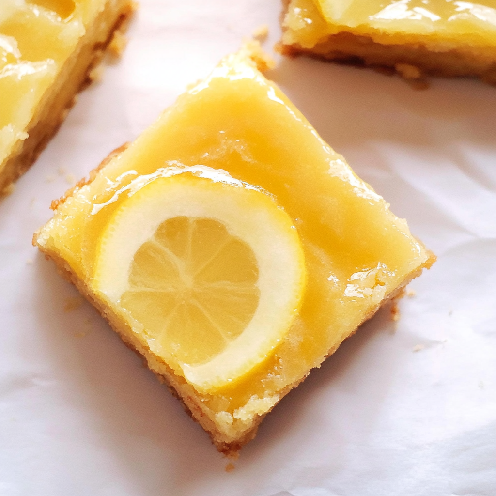 Lemon Curd Blondie Bars