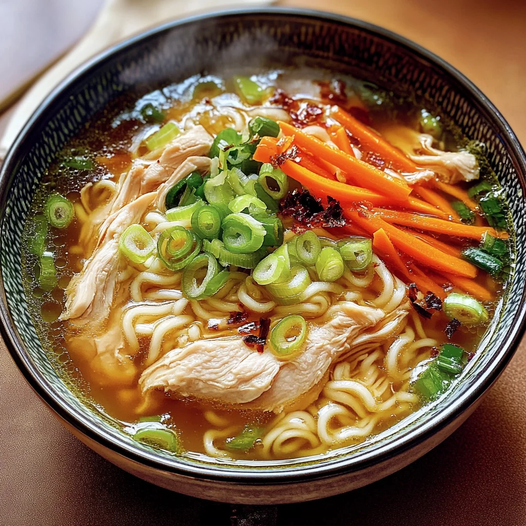 Aromatic Ginger Scallion Chicken Noodle Soup