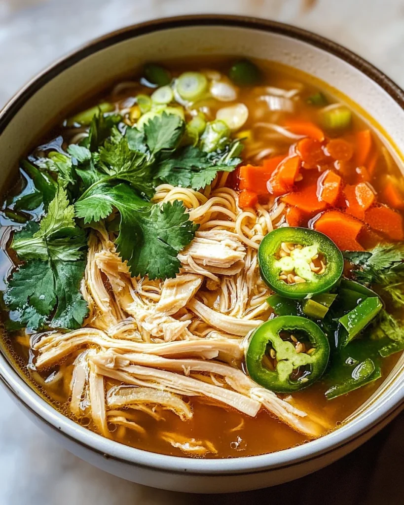 Asian chicken noodle soup recipe
