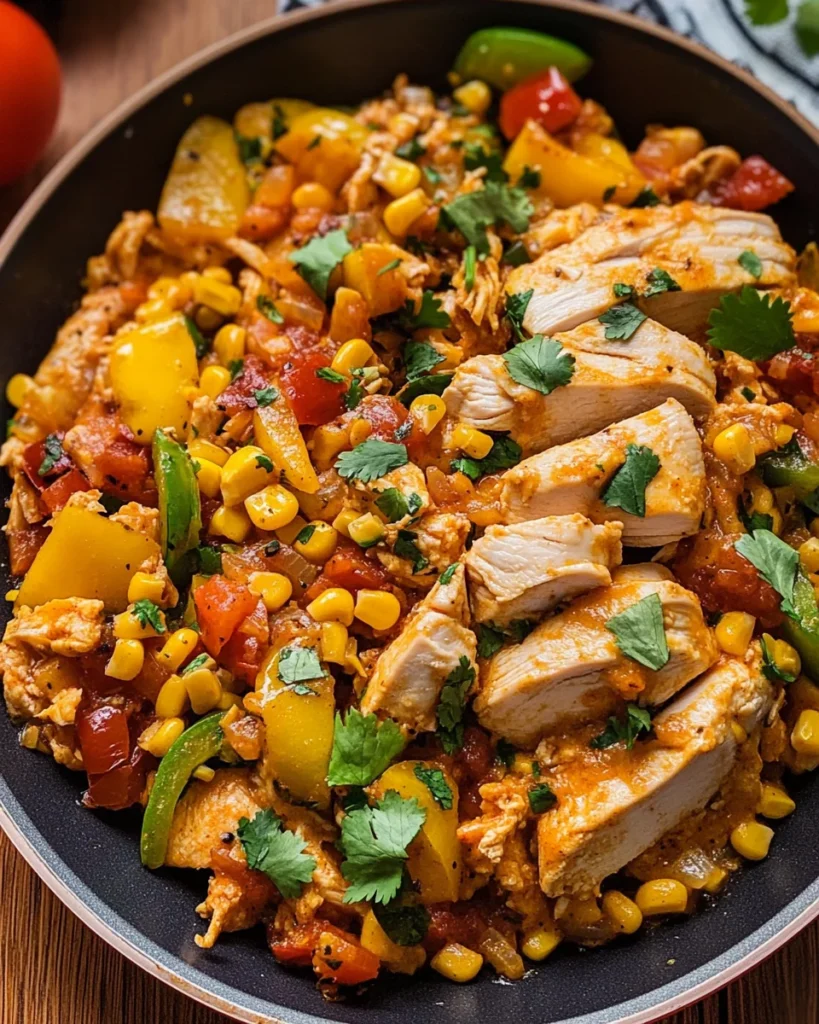 Cheesy Baja Chicken & Bell Pepper Skillet: An Incredible One-Pan Meal
