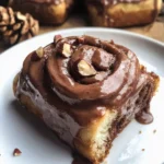 Chocolate Cinnamon Rolls with Hazelnut Icing