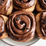 Chocolate cinnamon rolls with chocolate cream cheese frosting