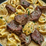 Cracked Garlic Steak Tortellini in Creamhouse Sauce Bliss