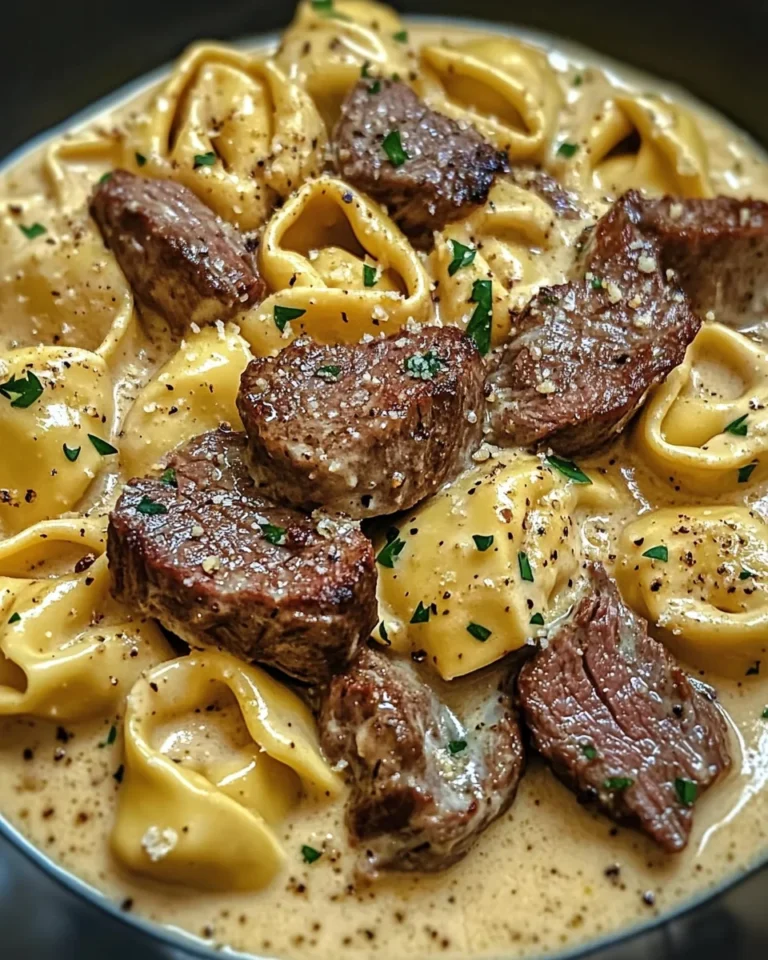 Cracked Garlic Steak Tortellini in Creamhouse Sauce Bliss