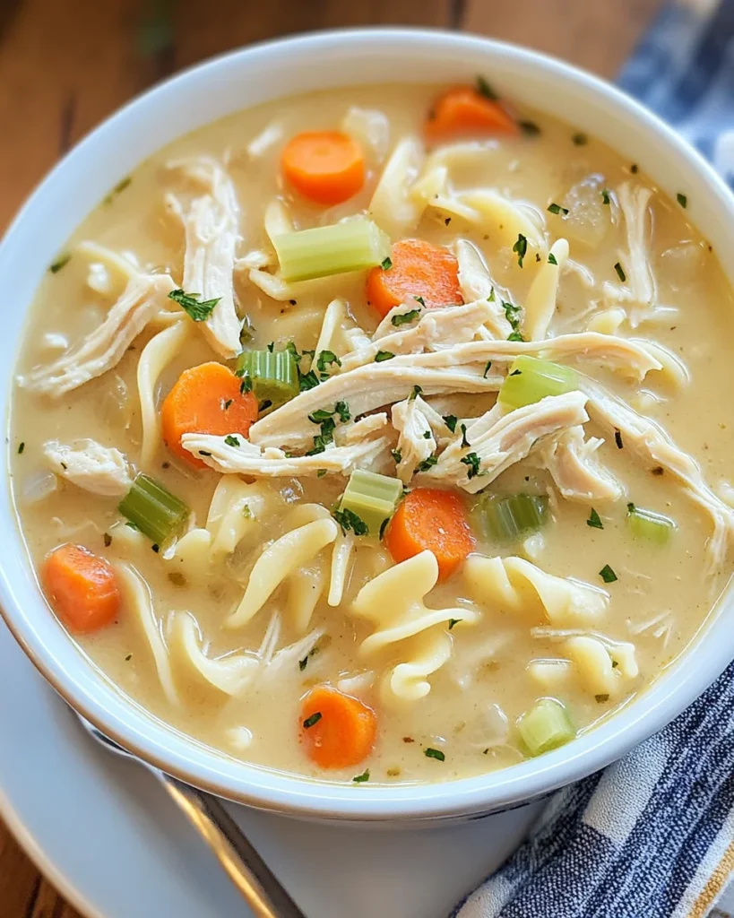 Creamy Chicken Noodle Soup Recipe