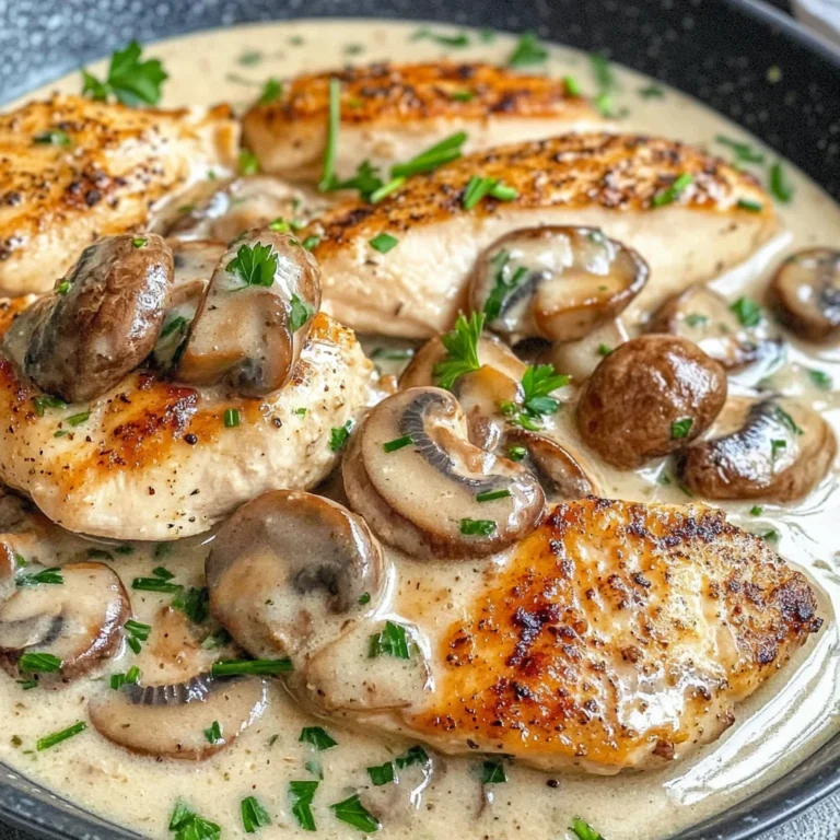 Creamy Garlic Mushroom Chicken