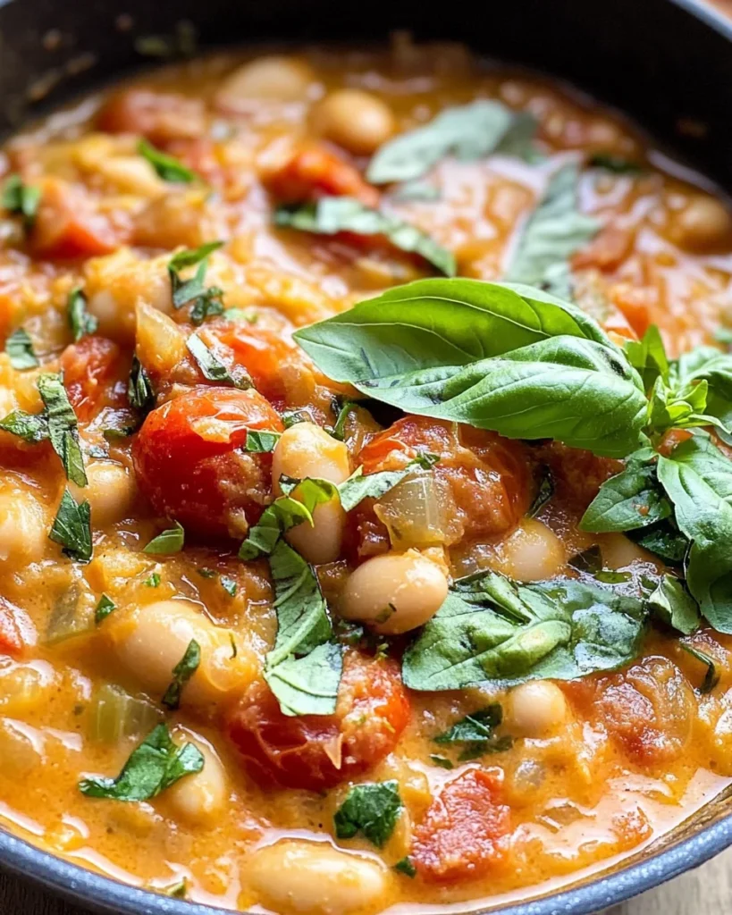 Creamy Tomato White Bean Stew