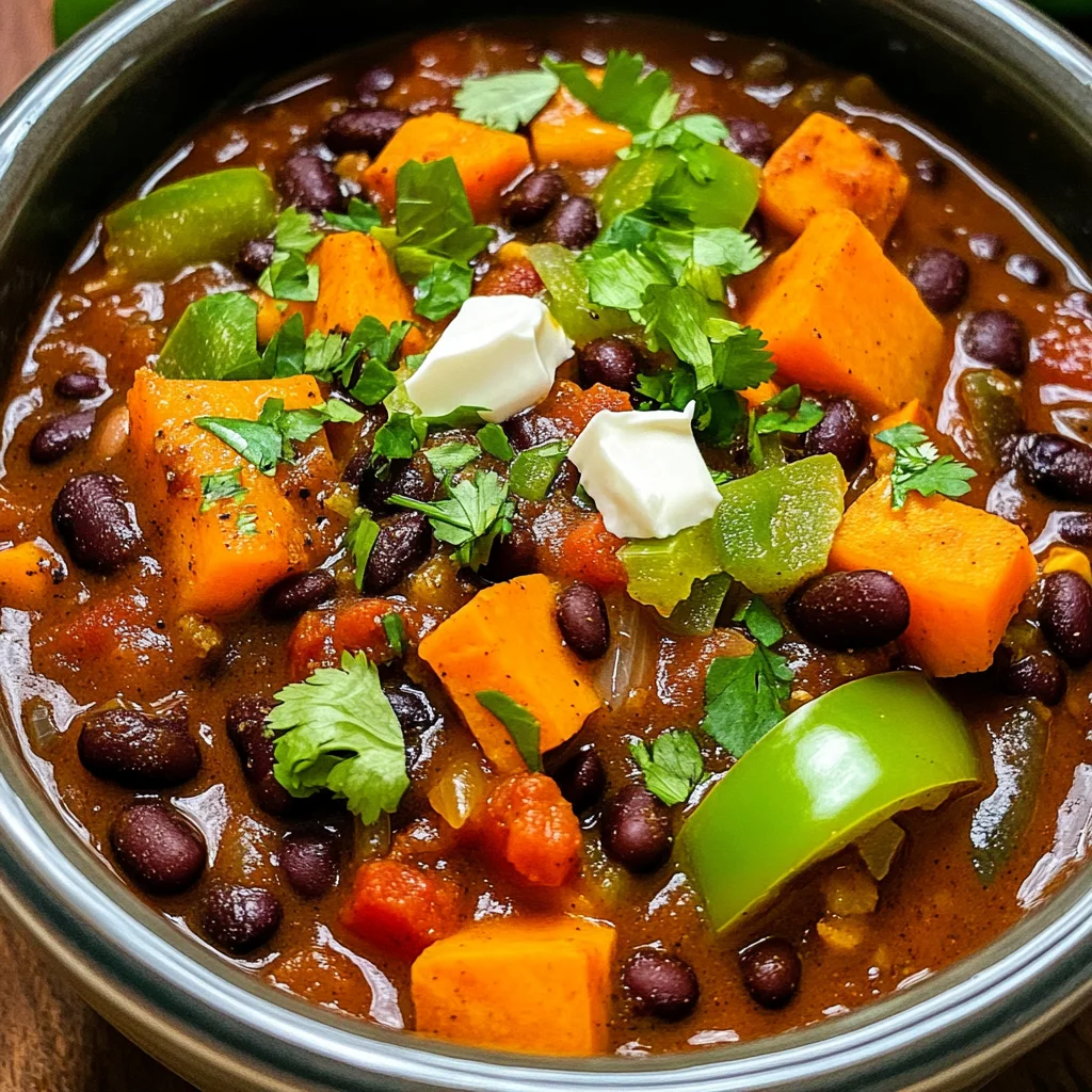 Crock Pot Sweet Potato Black Bean Chili