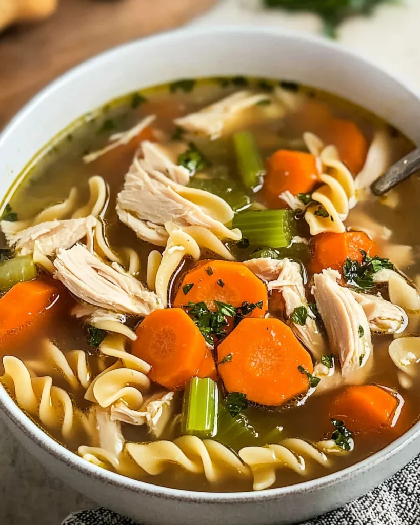 Easy Rotisserie Chicken Noodle Soup