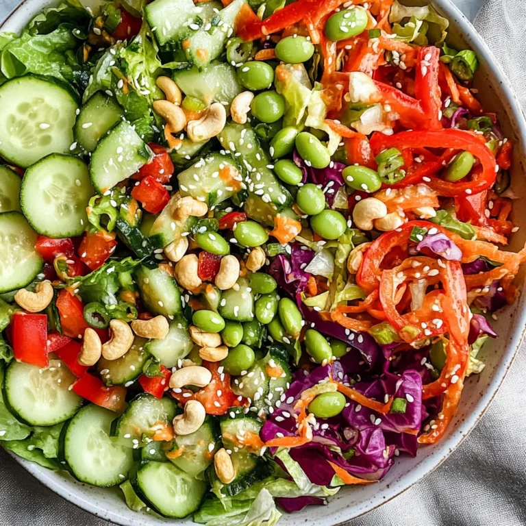 Edamame Crunch Salad with Sesame Cashew Lime Dressing