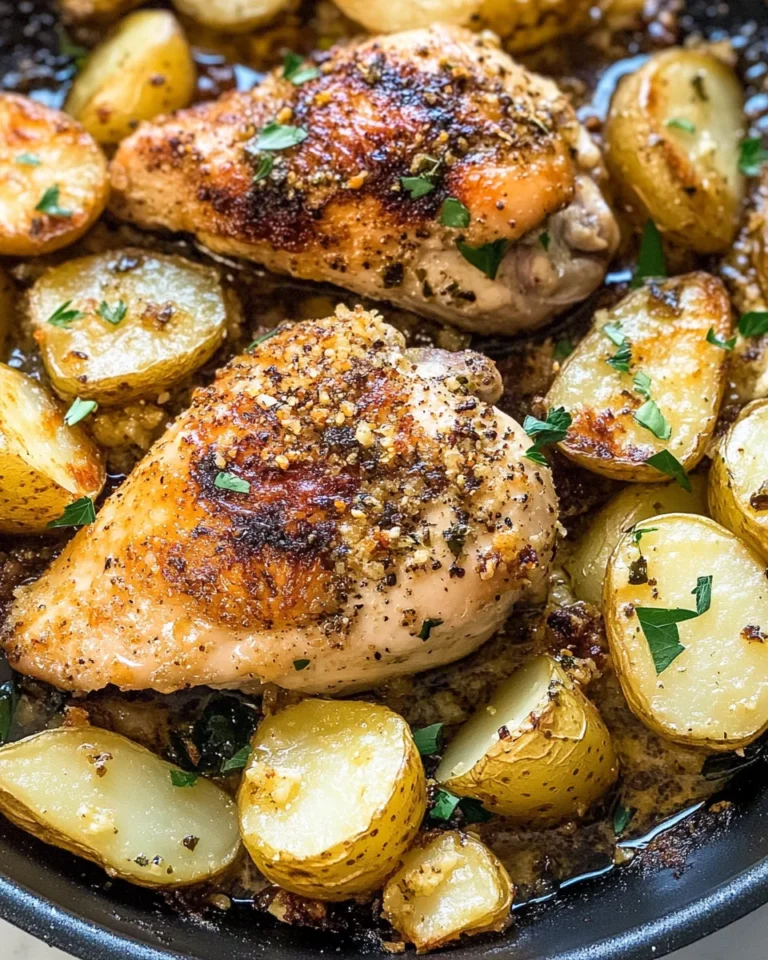 Garlic Parmesan Chicken and Potatoes (One-Pan Dinner)