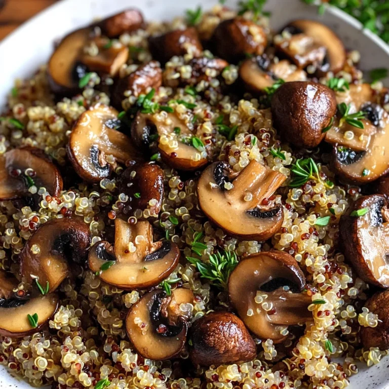 Garlicky Mushroom Quinoa