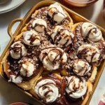 Hot Cocoa “Cinnamon” Rolls With Marshmallow Frosting