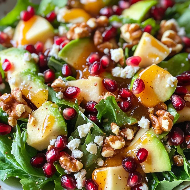 Juicy Christmas Salad with Honey Mustard Dressing
