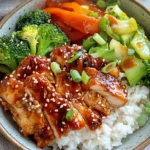 Korean BBQ Chicken Bowls with Gochujang Cream Sauce Awaits!