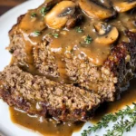 Meatloaf with Mushroom Gravy