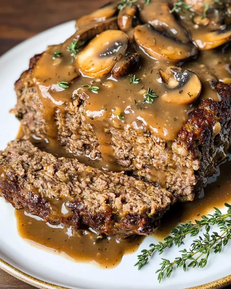 Meatloaf with Mushroom Gravy
