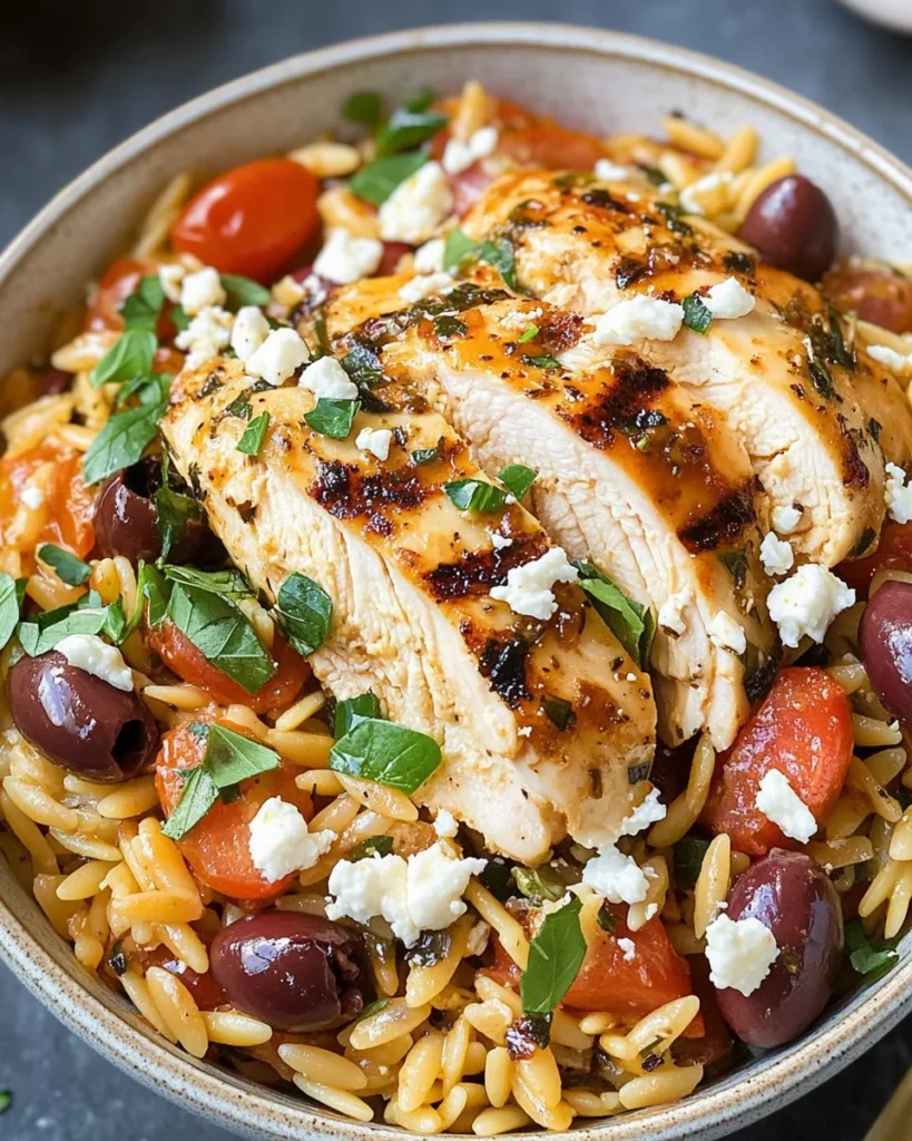 Mediterranean Chicken and Orzo