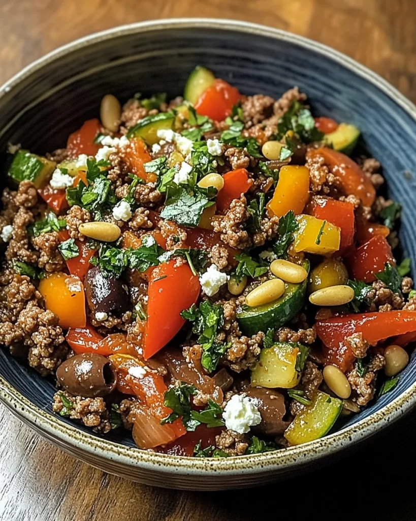 Mediterranean Ground Beef Stir-Fry