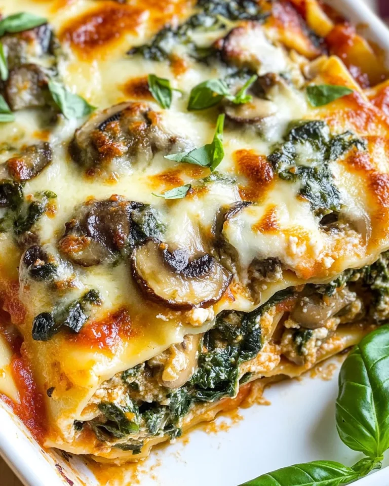 Mushroom and Spinach Lasagna