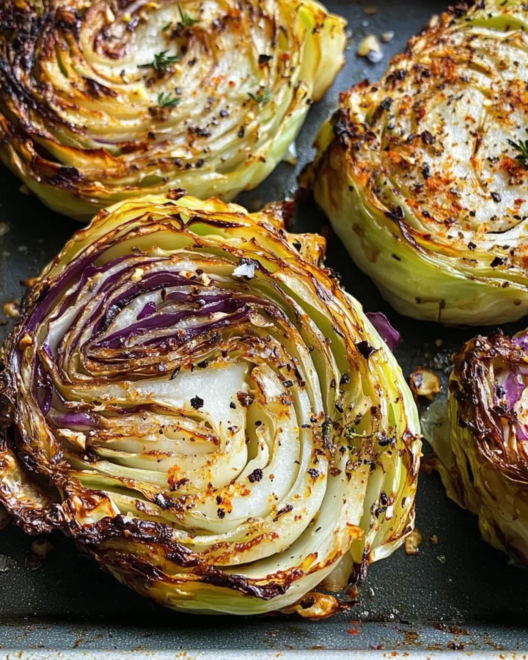 Oven Roasted Garlic Cabbage Steaks