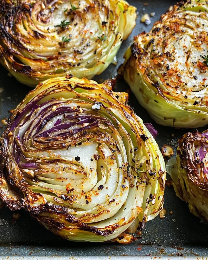 Oven Roasted Garlic Cabbage Steaks