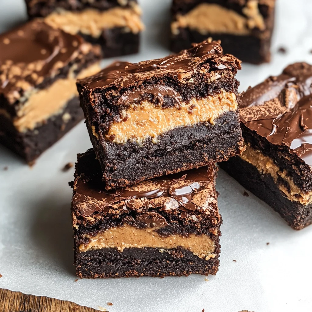 Peanut Butter Stuffed Brownies