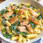 Quick Salmon & Spinach Pasta