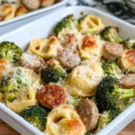 Sheet Pan Broccoli Tortellini Bake