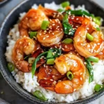 20 Minute Honey Garlic Shrimp & Rice Bowl