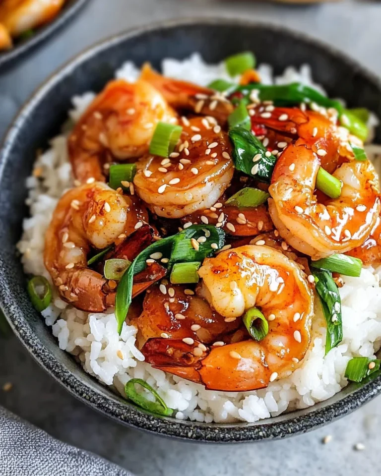 20 Minute Honey Garlic Shrimp & Rice Bowl