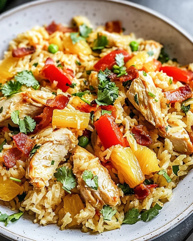 Aloha Pineapple Chicken Rice Casserole