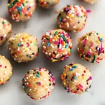 Applesauce Birthday Cake Protein Balls