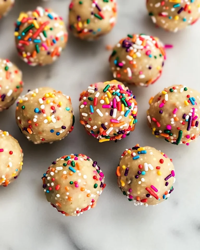Applesauce Birthday Cake Protein Balls
